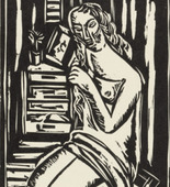 Lasar Segall. Sensual Woman of the Mangue (Mulher do Mangue sentada)  from the portfolio Mangue. 1941 (published 1943)