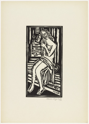 Lasar Segall. Sensual Woman of the Mangue (Mulher do Mangue sentada)  from the portfolio Mangue. 1941 (published 1943)