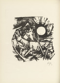 Karl Hofer. Plate 3 (folio 7 verso) from Liebesgedichte (Love Poems). 1922