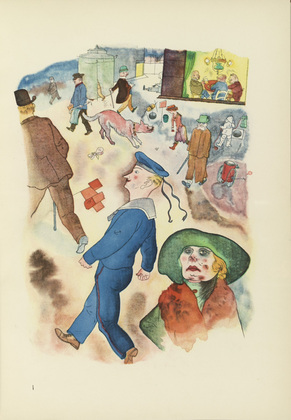 George Grosz. Plate I from Ecce Homo. 1922-1923 (reproduced drawings and watercolors executed 1915-22)