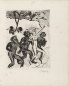 Max Pechstein. Plate (facing page 8) from Yali und sein weisses Weib (Yali and His White Wife). (1923)