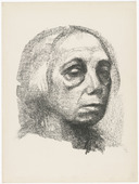 Käthe Kollwitz. Small Self-Portrait (Kleines Selbstbildnis) (plate 3) from the illustrated book Deutsche Graphiker der Gegenwart (German Printmakers of Our Time). 1920
