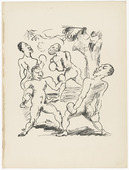 Rudolf Grossmann. The Boxers (Die Boxer) (plate 7) from the illustrated book Deutsche Graphiker der Gegenwart (German Printmakers of Our Time). 1920