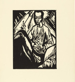 Erich Heckel. Sick Girl (Krankes Mädchen) (plate 19) from the illustrated book Deutsche Graphiker der Gegenwart (German Printmakers of Our Time). 1920 (print executed 1913)