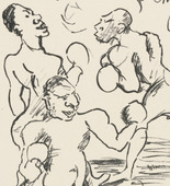 Rudolf Grossmann. The Boxers (Die Boxer) (plate 7) from the illustrated book Deutsche Graphiker der Gegenwart (German Printmakers of Our Time). 1920