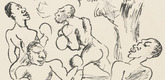 Rudolf Grossmann. The Boxers (Die Boxer) (plate 7) from the illustrated book Deutsche Graphiker der Gegenwart (German Printmakers of Our Time). 1920