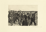 Käthe Kollwitz. March of the Weavers (Weberzug) from the series Weaver's Revolt (Ein Weberaufstand). (1893-1897, published c. 1931)