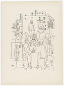 George Grosz. He Made Fun of Hindenburg (Er hat Hindenburg verspottet) (plate 11) from the illustrated book Deutsche Graphiker der Gegenwart (German Printmakers of Our Time). 1920