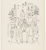 George Grosz. He Made Fun of Hindenburg (Er hat Hindenburg verspottet) (plate 11) from the illustrated book Deutsche Graphiker der Gegenwart (German Printmakers of Our Time). 1920