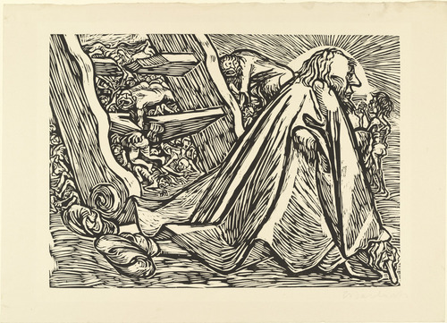 Ernst Barlach. The Divine Beggar (Der göttliche Bettler) from The Transformations of God (Die Wandlungen Gottes). (1922, executed 1920-21)