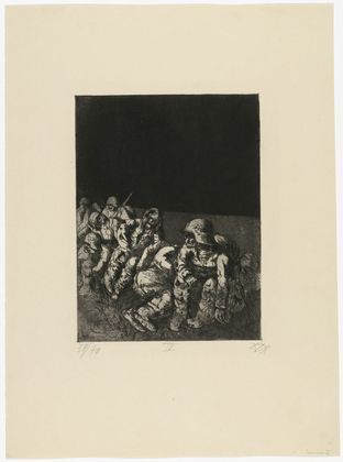 Otto Dix. Resting Company (Ruhende Kompanie) from The War (Der Krieg). (1924)