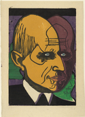 Ernst Ludwig Kirchner. Head of Dr. Bauer (Kopf Dr. Bauer). (1933)