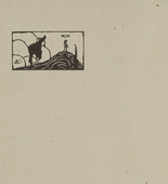 Vasily Kandinsky. Back cover (Hills, Trees, Clouds and Figure) from Xylographs (Xylographies). 1909 (executed 1907)