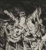 Otto Dix. Tangled Barbed Wire before the Trench (Drahtverhau vor dem Kampfgraben)  from The War (Der Krieg). (1924)