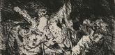 Otto Dix. Tangled Barbed Wire before the Trench (Drahtverhau vor dem Kampfgraben)  from The War (Der Krieg). (1924)