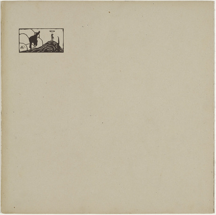 Vasily Kandinsky. Back cover (Hills, Trees, Clouds and Figure) from Xylographs (Xylographies). 1909 (executed 1907)