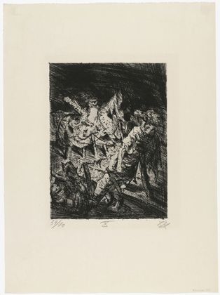 Otto Dix. Tangled Barbed Wire before the Trench (Drahtverhau vor dem Kampfgraben)  from The War (Der Krieg). (1924)