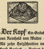 Ernst Barlach. Titlepage vignette from Der Kopf (The Head). 1919