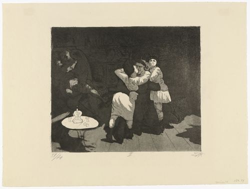 Otto Dix. Sailors in Antwerp (Matrosen in Antwerpen) from The War (Der Krieg). (1924)