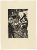 Otto Dix. Front-line Soldier in Brussels (Frontsoldat in Brüssel) from The War (Der Krieg). (1924)