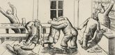 Otto Dix. Canteen in Haplincourt (Kantine in Haplincourt) from The War (Der Krieg). (1924)