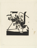 Heinrich Campendonk. Interior (Woman by the Oven) [Interieur (Frau am Ofen)]. (1918), dated 1919