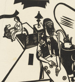 Heinrich Campendonk. Interior (Woman by the Oven) [Interieur (Frau am Ofen)]. (1918), dated 1919