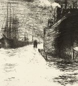 Emil Nolde. Hamburg, Reiherstiegdock. (1910)