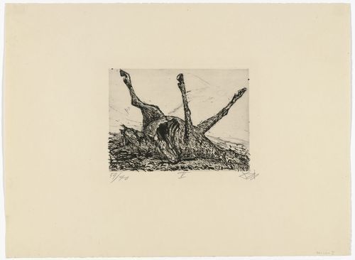 Otto Dix. Horse Cadaver (Pferdekadaver) from The War (Der Krieg). (1924)