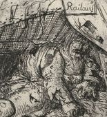Otto Dix. Relay Post (Autumn Battle in Champagne) [Relaisposten, (Herbstschlacht in der Champagne)] from The War (Der Krieg). (1924)