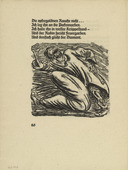 Ernst Barlach. Despair and Rebellion (Verweiflung und Empörung) (in-text plate, page 26) from Der Kopf (The Head). 1919