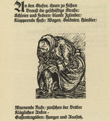 Ernst Barlach. Kneeling Beggar Woman (Kniende Bettlerin) (in-text plate, page 29) from Der Kopf (The Head). 1919
