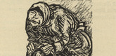 Ernst Barlach. Kneeling Beggar Woman (Kniende Bettlerin) (in-text plate, page 29) from Der Kopf (The Head). 1919