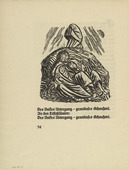 Ernst Barlach. Downfall (Untergang) (in-text plate, page 32) from Der Kopf (The Head). 1919