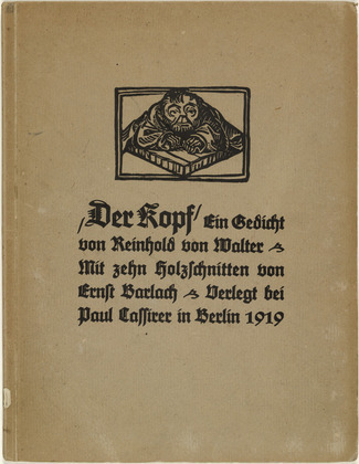 Ernst Barlach. Cover from Der Kopf (The Head). 1919