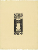 Ernst Ludwig Kirchner. Signet/title vignette of the Brücke Artist's Group (Signet/Titelvignette Künstlergruppe Brücke). (1906)
