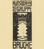 Ernst Ludwig Kirchner. Signet/title vignette of the Brücke Artist's Group (Signet/Titelvignette Künstlergruppe Brücke). (1906)