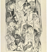 Max Beckmann. The Ideologists (plate 6) [Die Ideologen (Blatt 6)] from Hell (Die Hölle). (1919)