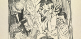 Max Beckmann. The Ideologists (plate 6) [Die Ideologen (Blatt 6)] from Hell (Die Hölle). (1919)