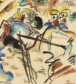 Vasily Kandinsky. Study for Painting with White Form (Entwurf zu Bild mit weisser Form). 1913