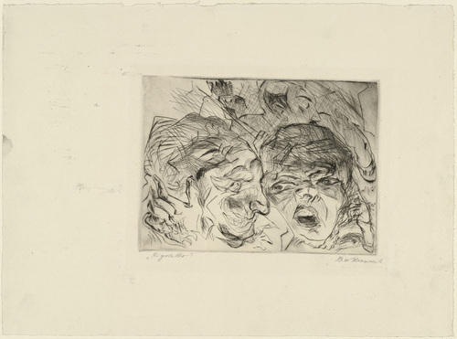 Max Beckmann. Theater for the portfolio Faces (Gesichter). 1916 (published 1919)