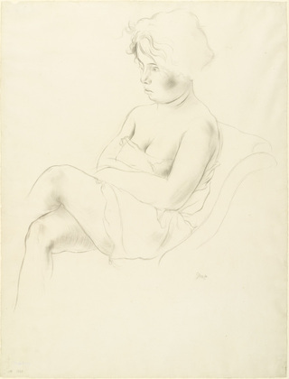 George Grosz. Seated Girl (Sitzendes Mädchen). (1927)