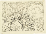 George Grosz. Air Attack (Fliegerbombe). 1915