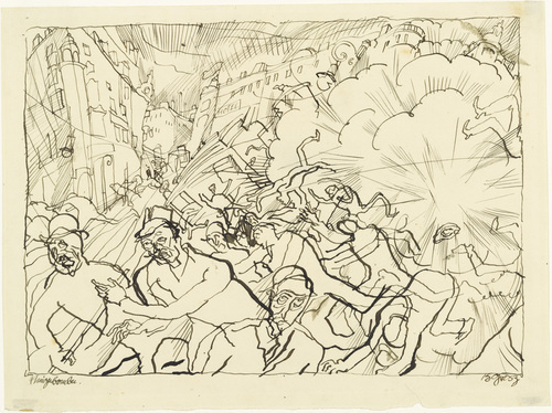 George Grosz. Air Attack (Fliegerbombe). 1915