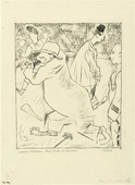 George Grosz. Cirque Medrano, Clowns Poitu and Chocolat (Circus Medrano, Clowns Poitu et Chocolat). 1924