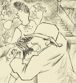 George Grosz. Cirque Medrano, Clowns Poitu and Chocolat (Circus Medrano, Clowns Poitu et Chocolat). 1924