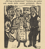 Ernst Ludwig Kirchner. Briggel: Albrecht, Peter and Marie Luise (Der Briggel: Albrecht, Peter und Marie Luise) (in-text plate, page 37) from Neben der Heerstrasse (Off the Main Road). 1923
