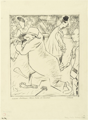 George Grosz. Cirque Medrano, Clowns Poitu and Chocolat (Circus Medrano, Clowns Poitu et Chocolat). 1924