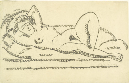 Alexei Jawlensky. Reclining Nude (Liegender Akt). 1912