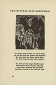 Ernst Ludwig Kirchner. The Infernal Last Supper (Das infernalische Abendmahl) (headpiece, page 48) from Umbra vitae (Shadow of Life). 1924